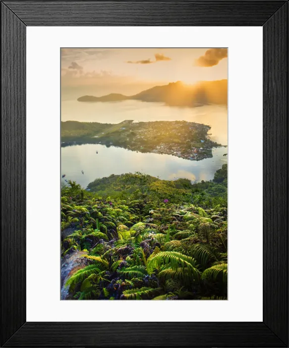 Framed Print : View over the Banda archipelago from the summit of Gunung Api Wetar volcano, Banda Api Framed Print : View over the Banda archipelago from the summit of Gunung Api Wetar volcano, Banda Api