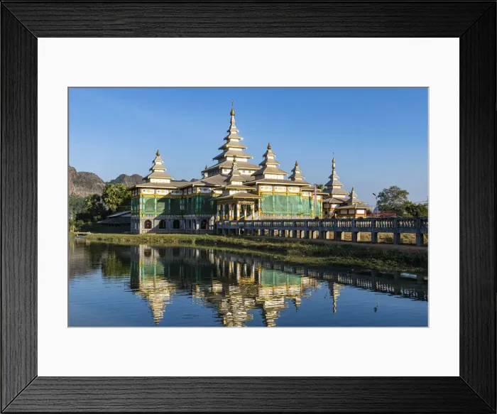 Framed Print : Monastery in an artifical lake, Kyauk Kalap, Hpa-An, Kayin state, Myanmar (Burma), Asia Framed Print : Monastery in an artifical lake, Kyauk Kalap, Hpa-An, Kayin state, Myanmar (Burma), Asia