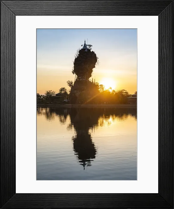 Framed Print : Backlight of the Kyauk Kalap pagoda, Hpa-An, Kayin state, Myanmar (Burma), Asia Framed Print : Backlight of the Kyauk Kalap pagoda, Hpa-An, Kayin state, Myanmar (Burma), Asia