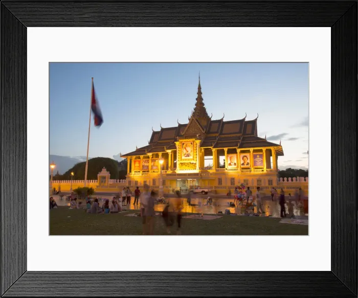 Framed Print : Royal Palace complex at twilight, Phnom Penh, Cambodia, Indochina, Southeast Asia, Asia Framed Print : Royal Palace complex at twilight, Phnom Penh, Cambodia, Indochina, Southeast Asia, Asia