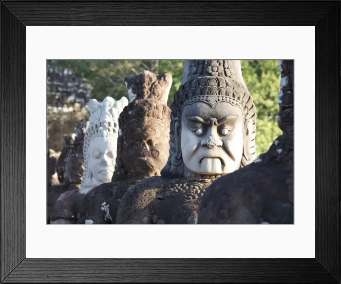 Framed Print : Stone figures at the Angkor archaeological complex, Angkor, UNESCO World Heritage Site Framed Print : Stone figures at the Angkor archaeological complex, Angkor, UNESCO World Heritage Site