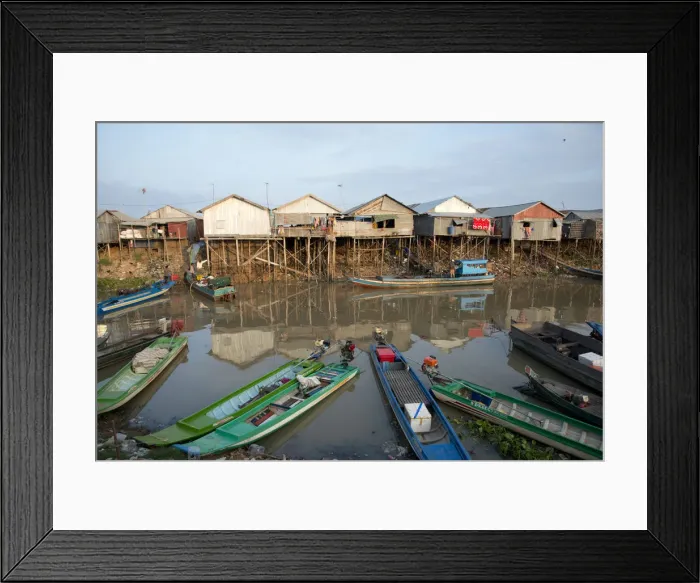 Framed Print : Houses on stilts at Tonle Sap Lake, Cambodia, Indochina, Southeast Asia, Asia Framed Print : Houses on stilts at Tonle Sap Lake, Cambodia, Indochina, Southeast Asia, Asia