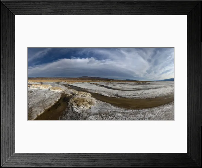 Framed Print : Small creeks flow into the salt flats, California, United States of America Framed Print : Small creeks flow into the salt flats, California, United States of America