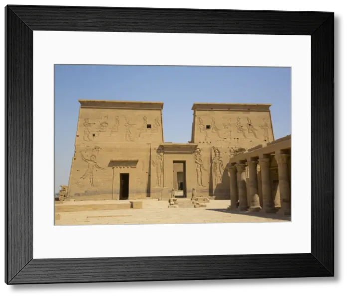 Framed Print : East Colonnade (right), The First Pylon, Temple of Isis, UNESCO World Heritage Site Framed Print : East Colonnade (right), The First Pylon, Temple of Isis, UNESCO World Heritage Site