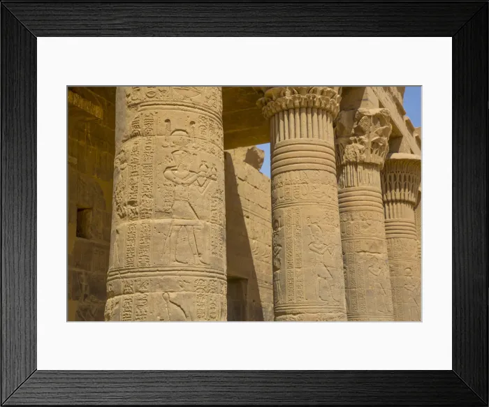 Framed Print : West Colonnade, Temple of Isis, UNESCO World Heritage Site, Philae Island, Aswan, Nubia Framed Print : West Colonnade, Temple of Isis, UNESCO World Heritage Site, Philae Island, Aswan, Nubia