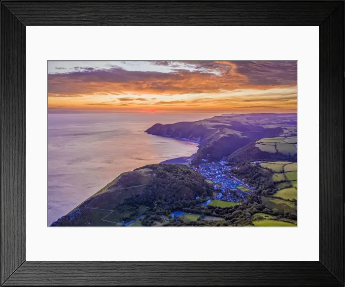 Framed Print : Sunrise over Lynton, Exmoor National Park, North Devon, England, United Kingdom, Europe Framed Print : Sunrise over Lynton, Exmoor National Park, North Devon, England, United Kingdom, Europe