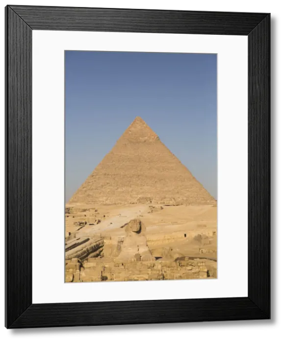 Framed Print : Pyramid of Chephren (Khafre), Great Pyramids of Giza, UNESCO World Heritage Site, Giza Framed Print : Pyramid of Chephren (Khafre), Great Pyramids of Giza, UNESCO World Heritage Site, Giza