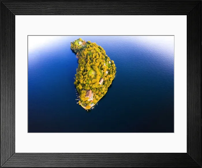 Framed Print : Aerial view of Comacina Island during autumn, Lake Como, Lombardy, Italian Lakes, Italy Framed Print : Aerial view of Comacina Island during autumn, Lake Como, Lombardy, Italian Lakes, Italy