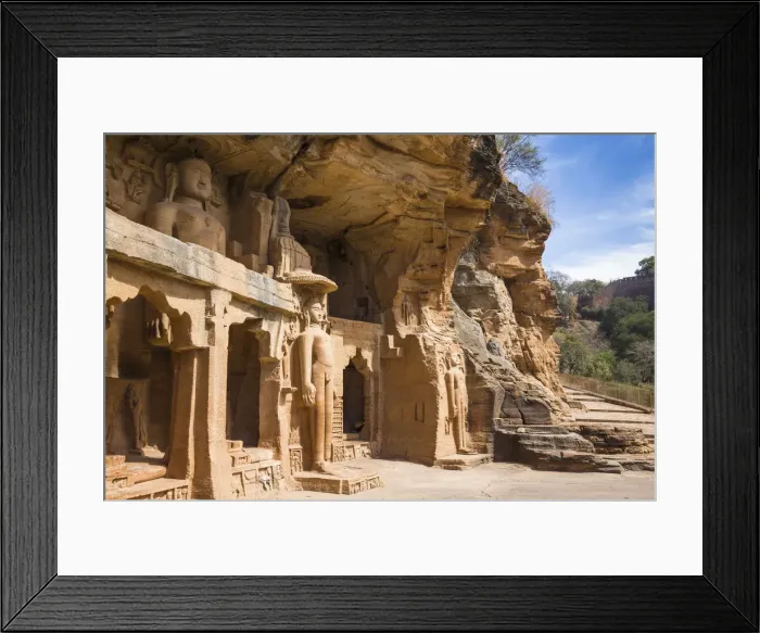 Framed Print : Jain images cut into the cliff rock of Gwalior Fort, Gwalior, Madhya Pradesh, India, Asia Framed Print : Jain images cut into the cliff rock of Gwalior Fort, Gwalior, Madhya Pradesh, India, Asia