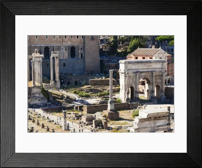 Framed Print : Column of Phocas, Arch of Septimius Severus, Roman Forum, seen from Palatine Hill Framed Print : Column of Phocas, Arch of Septimius Severus, Roman Forum, seen from Palatine Hill