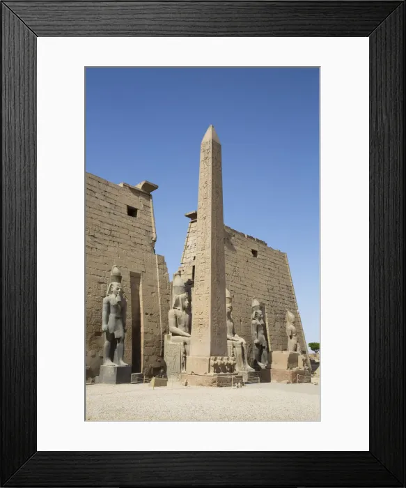 Framed Print : Colossi of Ramses II in front of Pylon, Obelisk, Luxor Temple, UNESCO World Heritage Site Framed Print : Colossi of Ramses II in front of Pylon, Obelisk, Luxor Temple, UNESCO World Heritage Site