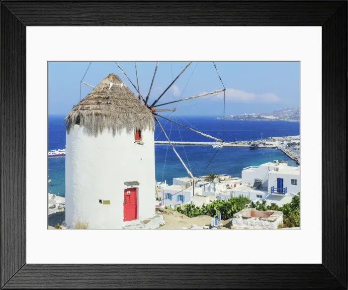 Framed Print : Bonis Windmill overlooking Mykonos Town, Mykonos, Cyclades Islands, Greek Islands Framed Print : Bonis Windmill overlooking Mykonos Town, Mykonos, Cyclades Islands, Greek Islands