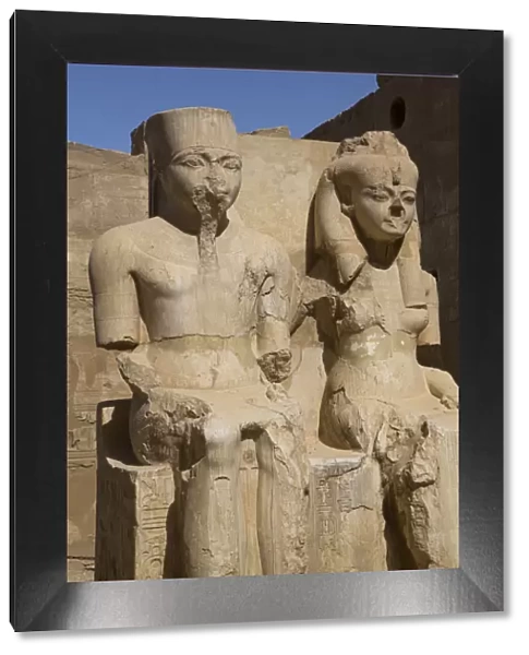 Only known statue of King Tutankhamun and wife, Luxor Temple, UNESCO World Heritage Site