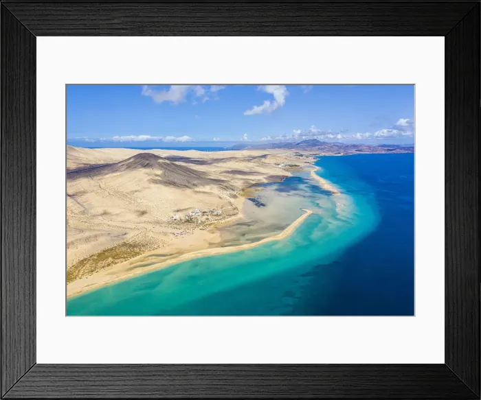 Framed Print : Jandia Peninsula, Risco del Paso, Playas de Sotavento and Laguna de Sotavento Framed Print : Jandia Peninsula, Risco del Paso, Playas de Sotavento and Laguna de Sotavento