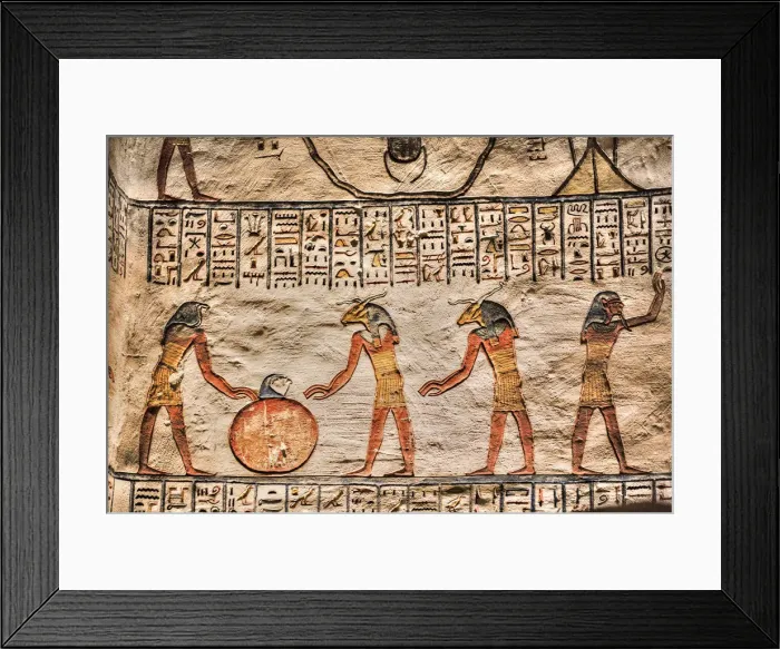 Framed Print : Reliefs, Tomb of Ramses V and VI, KV9, Valley of the Kings, UNESCO World Heritage Site Framed Print : Reliefs, Tomb of Ramses V and VI, KV9, Valley of the Kings, UNESCO World Heritage Site