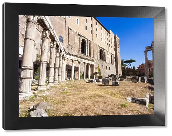 Temple of Harmonious Gods, Roman Forum, UNESCO World Heritage Site, Rome, Lazio, Italy