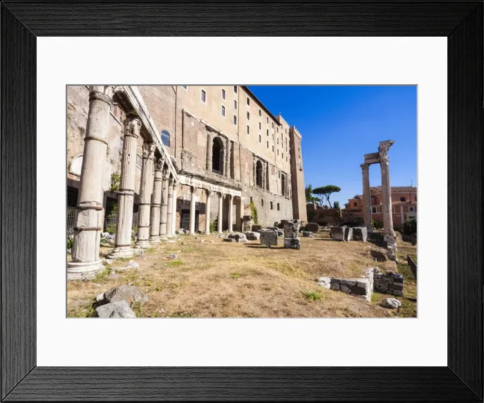 Framed Print : Temple of Harmonious Gods, Roman Forum, UNESCO World Heritage Site, Rome, Lazio, Italy Framed Print : Temple of Harmonious Gods, Roman Forum, UNESCO World Heritage Site, Rome, Lazio, Italy