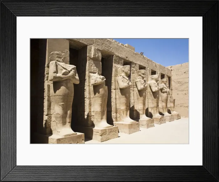 Framed Print : Statues of Ramses III, Temple of Ramses III, Karnak Temple Complex Framed Print : Statues of Ramses III, Temple of Ramses III, Karnak Temple Complex