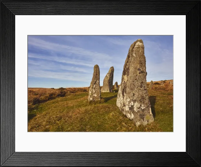 Framed Print : Ancient prehistoric standing stones in a stone circle, Scorhill Stone Circle Framed Print : Ancient prehistoric standing stones in a stone circle, Scorhill Stone Circle