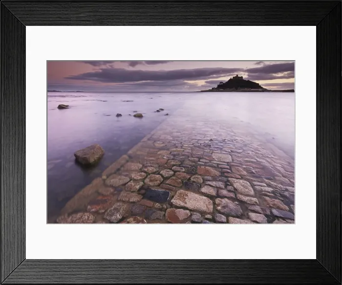 Framed Print : A dusk view of St. Michaels Mount, one of Cornwall