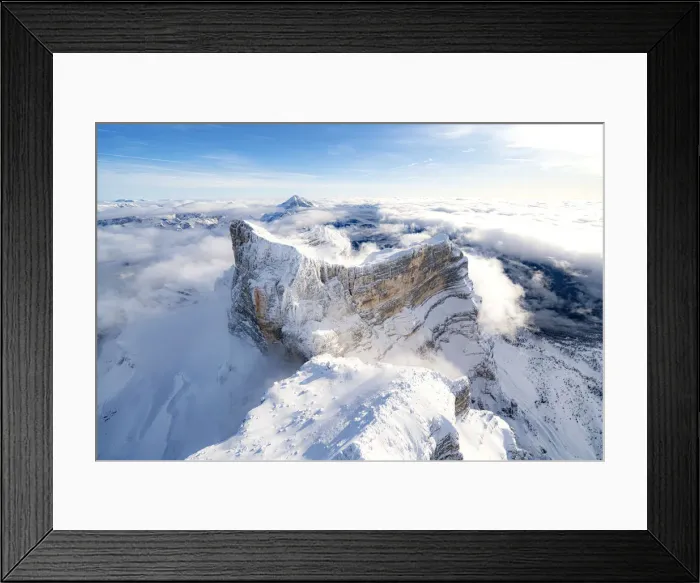 Framed Print : Aerial view of Monte Pelmo in winter, Dolomites, Belluno province, Veneto, Italy, Europe Framed Print : Aerial view of Monte Pelmo in winter, Dolomites, Belluno province, Veneto, Italy, Europe