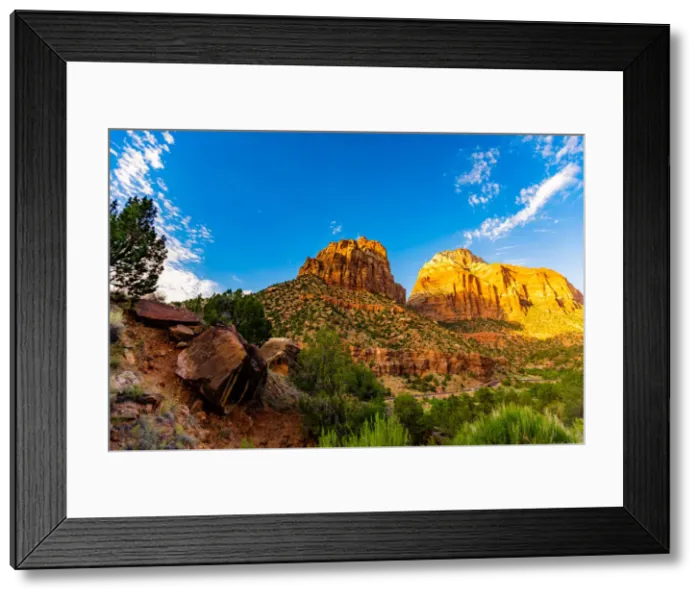 Framed Print : Scenery along the Canyon Overlook Trail, Zion National Park, Utah