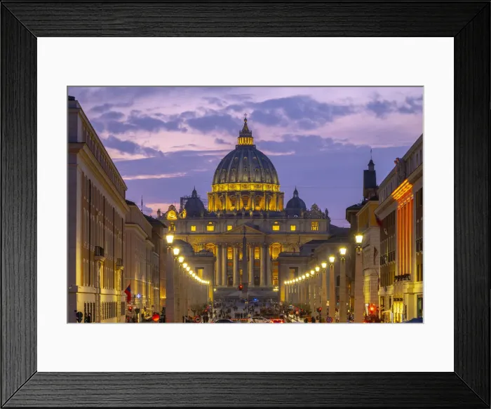 Framed Print : St. Peters Basilica, UNESCO World Heritage Site, The Vatican, Rome, Lazio, Italy Framed Print : St. Peters Basilica, UNESCO World Heritage Site, The Vatican, Rome, Lazio, Italy