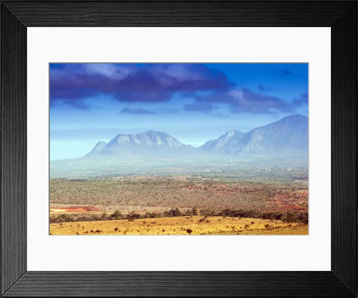 Framed Print : Kudu Point, Savannah and Taita Hills behind, Kenya, East Africa, Africa Framed Print : Kudu Point, Savannah and Taita Hills behind, Kenya, East Africa, Africa