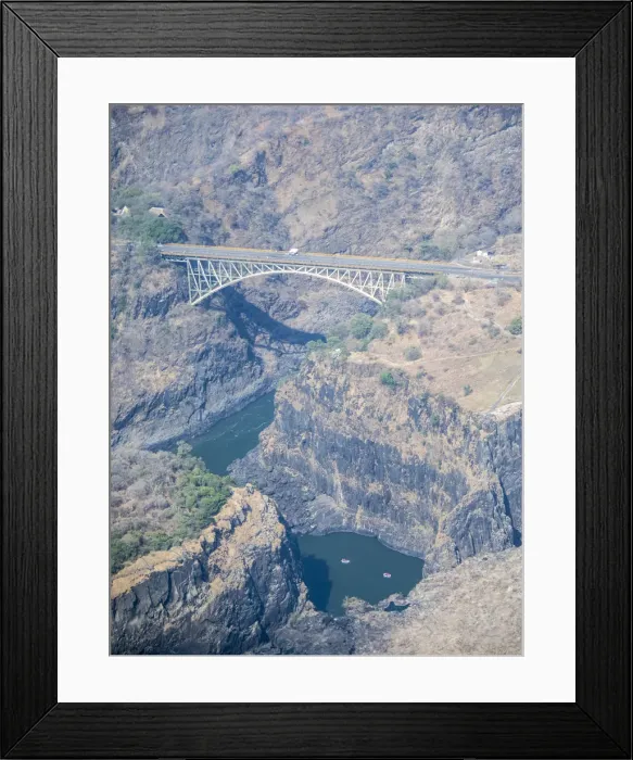 Framed Print : Aerial view of Victoria Falls on the Zambezi River, UNESCO World Heritage Site Framed Print : Aerial view of Victoria Falls on the Zambezi River, UNESCO World Heritage Site
