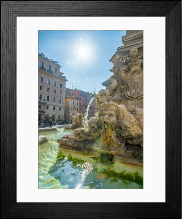 Framed Print : Piazza della Rotunda, Fontana del Pantheon, Pigna, Rome, Lazio, Italy, Europe Framed Print : Piazza della Rotunda, Fontana del Pantheon, Pigna, Rome, Lazio, Italy, Europe