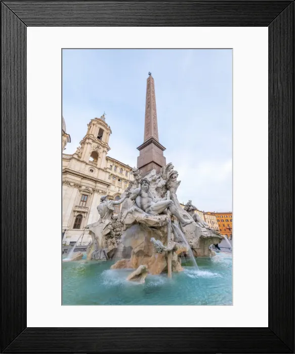 Framed Print : Fontana dei Quattro Fiumi (Fountain of the Four Rivers), River God Ganges, Piazza Navona Framed Print : Fontana dei Quattro Fiumi (Fountain of the Four Rivers), River God Ganges, Piazza Navona