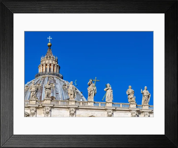 Framed Print : St. Peters Basilica, UNESCO World Heritage Site, The Vatican, Rome, Lazio, Italy