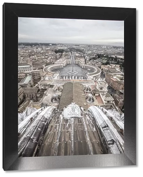 St. Peters Square from St. Peters Basilica, UNESCO World Heritage Site