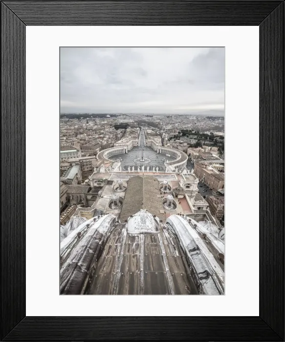 Framed Print : St. Peters Square from St. Peters Basilica, UNESCO World Heritage Site Framed Print : St. Peters Square from St. Peters Basilica, UNESCO World Heritage Site