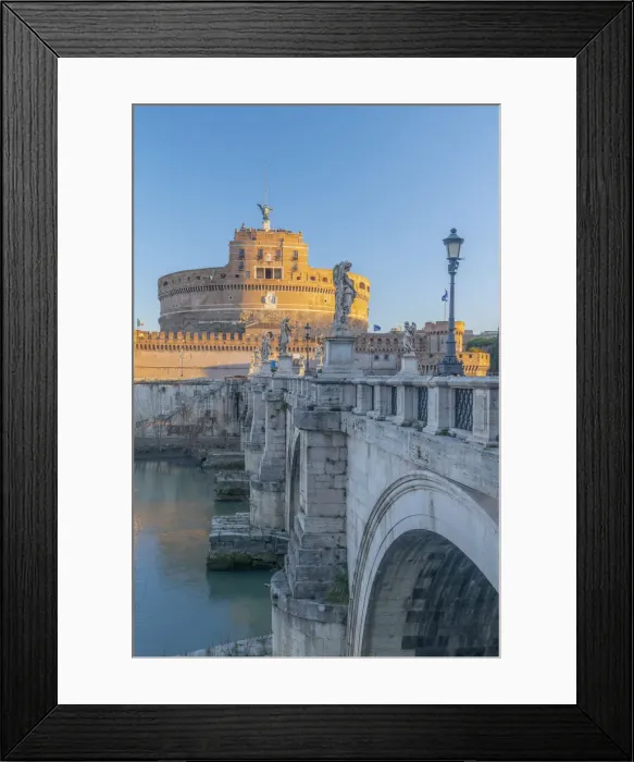 Framed Print : St. Angelo Bridge (Ponte Sant Angelo) and Castel Sant Angelo