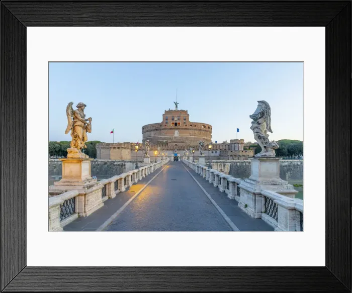 Framed Print : St. Angelo Bridge (Ponte Sant Angelo) and Castel Sant Angelo Framed Print : St. Angelo Bridge (Ponte Sant Angelo) and Castel Sant Angelo