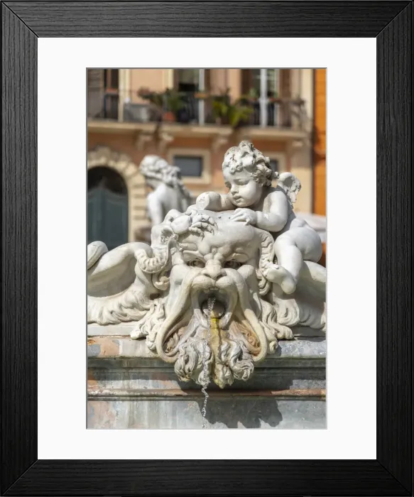 Framed Print : Fontana del Nettuno, Piazza Navona, Ponte, Rome, Lazio, Italy, Europe Framed Print : Fontana del Nettuno, Piazza Navona, Ponte, Rome, Lazio, Italy, Europe