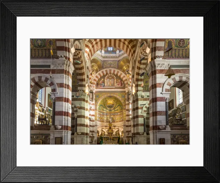 Framed Print : Interior of the Notre Dame de la Garde church, Marseille, Bouches du Rhone, Provence