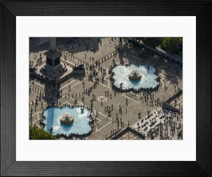 Framed Print : An aerial view of Trafalgar Square in London, England, United Kingdom, Europe Framed Print : An aerial view of Trafalgar Square in London, England, United Kingdom, Europe
