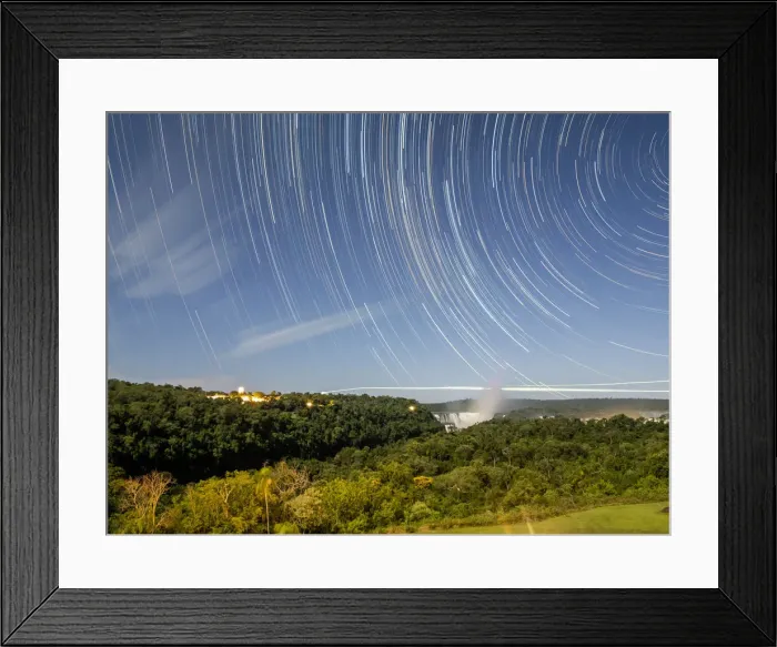 Framed Print : Star trails at Iguacu Falls, Misiones Province, Argentina, South America Framed Print : Star trails at Iguacu Falls, Misiones Province, Argentina, South America