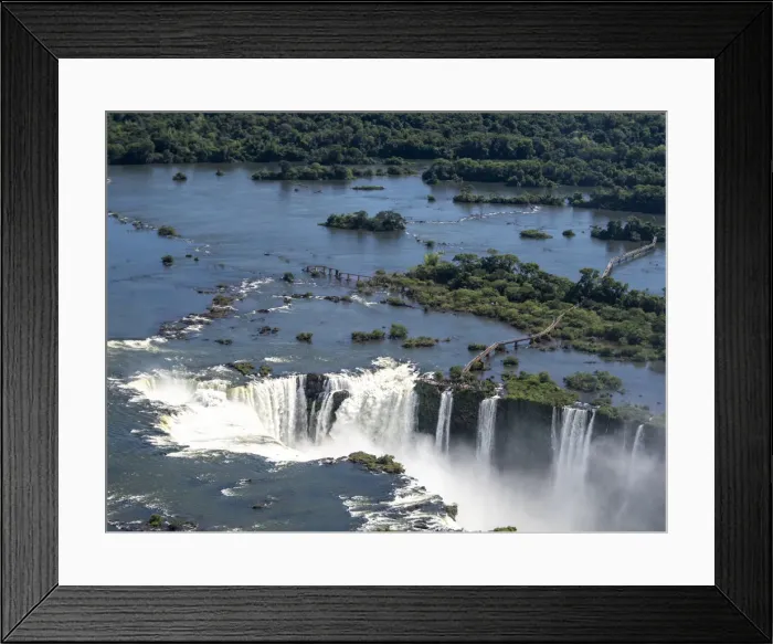 Framed Print : Aerial view by helicopter of Iguacu Falls (Cataratas do Iguacu) Framed Print : Aerial view by helicopter of Iguacu Falls (Cataratas do Iguacu)
