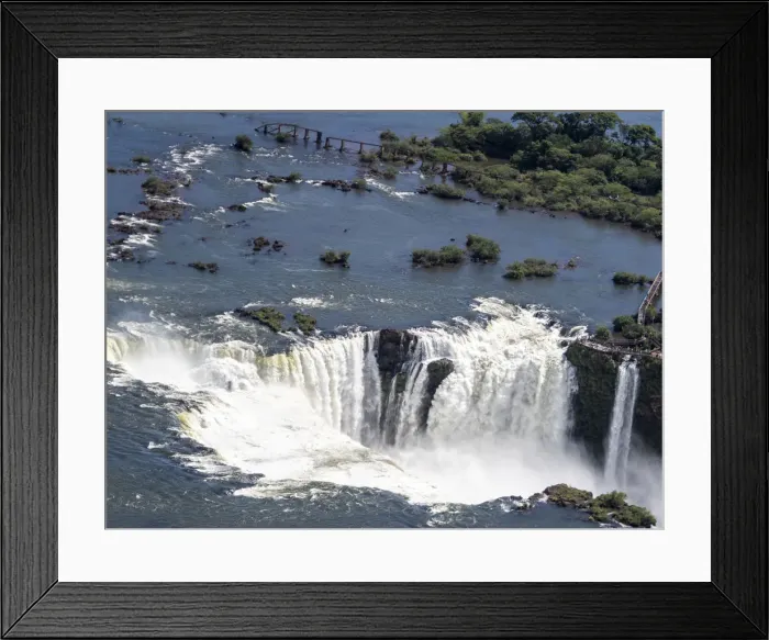 Framed Print : Aerial view by helicopter of Iguacu Falls (Cataratas do Iguacu) Framed Print : Aerial view by helicopter of Iguacu Falls (Cataratas do Iguacu)