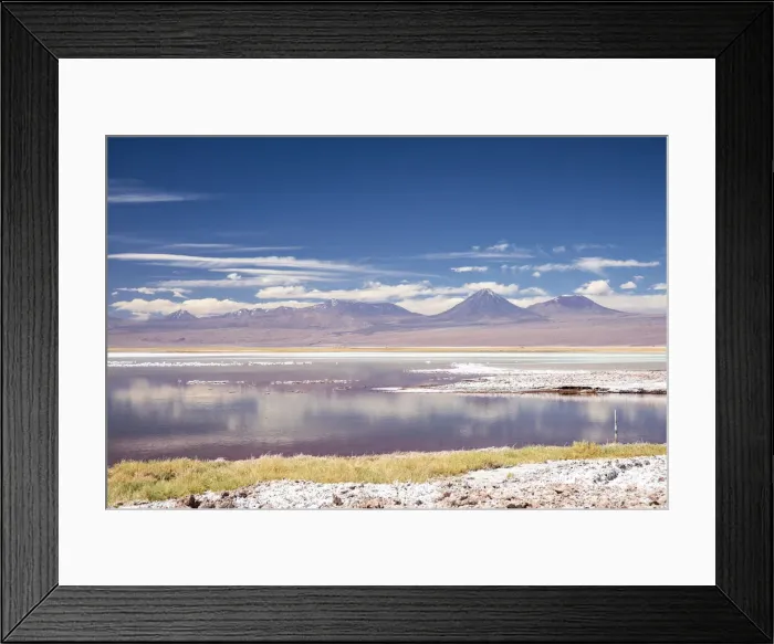 Framed Print : Laguna Tebenquicne, a salt water lagoon in the Salar de Atacama Framed Print : Laguna Tebenquicne, a salt water lagoon in the Salar de Atacama