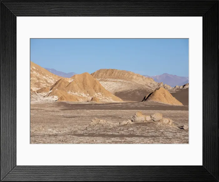 Framed Print : The amphitheater in Valle de le Luna, Los Flamencos National Reserve, Antofagasta Region Framed Print : The amphitheater in Valle de le Luna, Los Flamencos National Reserve, Antofagasta Region