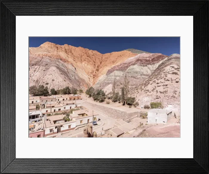 Framed Print : The village of Purmamarca, at the base of Seven Colors Hill Framed Print : The village of Purmamarca, at the base of Seven Colors Hill