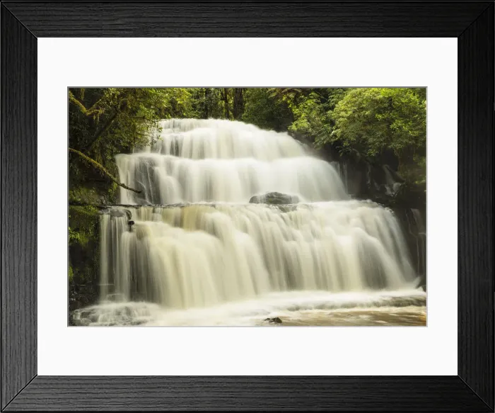 Framed Print : Parakaunui Falls, Catlins, Otago, South Island, New Zealand, Pacific Framed Print : Parakaunui Falls, Catlins, Otago, South Island, New Zealand, Pacific