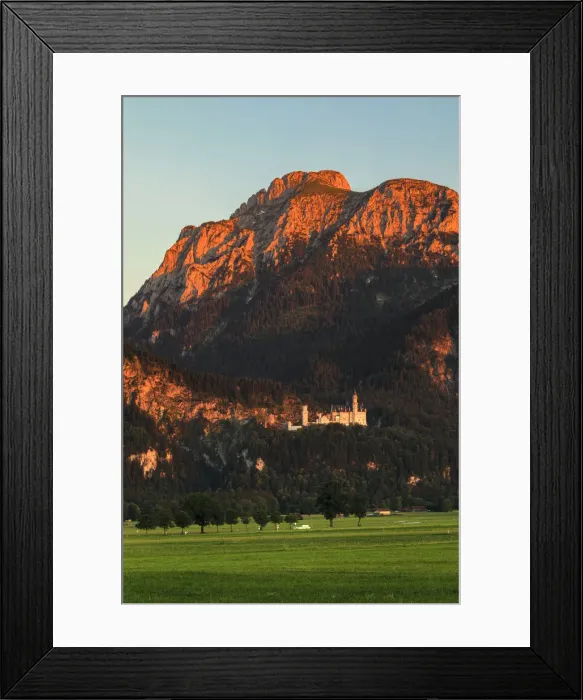 Framed Print : Neuschwanstein Castle at sunset, Schwangau, Allgau, Schwaben, Bavaria, Germany, Europe Framed Print : Neuschwanstein Castle at sunset, Schwangau, Allgau, Schwaben, Bavaria, Germany, Europe
