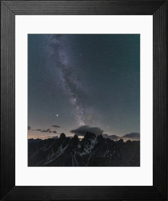 Framed Print : Milky Way over Cadini di Misurina mountain group, Dolomites, Belluno province, Veneto Framed Print : Milky Way over Cadini di Misurina mountain group, Dolomites, Belluno province, Veneto