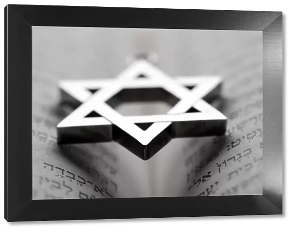 Jewish star (Star of David) on a Torah, France, Europe