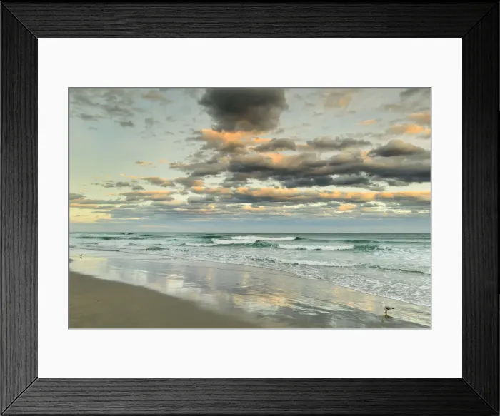 Framed Print : St. Clair Beach at sunset, Dunedin, Otago, South Island, New Zealand, Pacific Framed Print : St. Clair Beach at sunset, Dunedin, Otago, South Island, New Zealand, Pacific